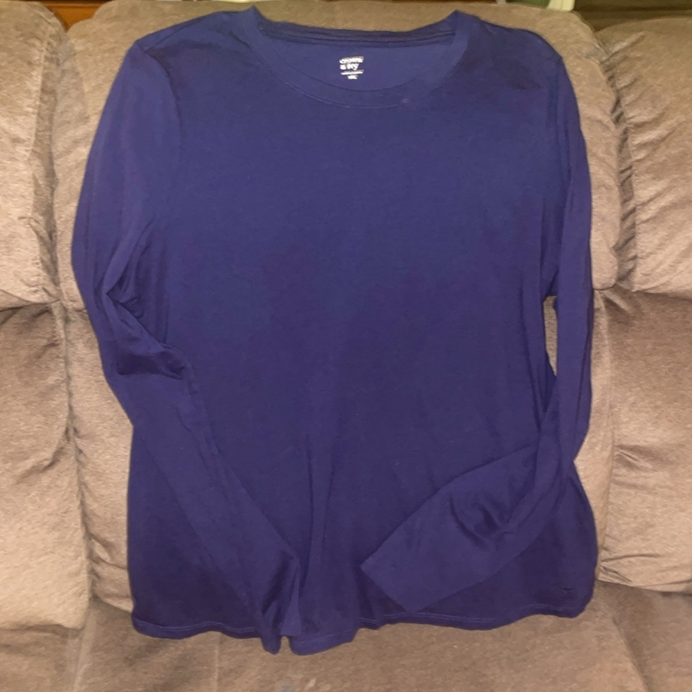 Crown & Ivy Navy Blue Long Sleeve Tee
